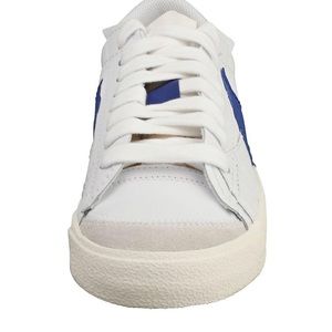 Nike Blazer Low Jumbo Mens Casual Trainers in White Blue Sz 7.5 Used
